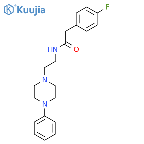 2-(4-fluorophenyl)-N-[2-(4-phenylpiperazin-1-yl)ethyl]acetamide structure