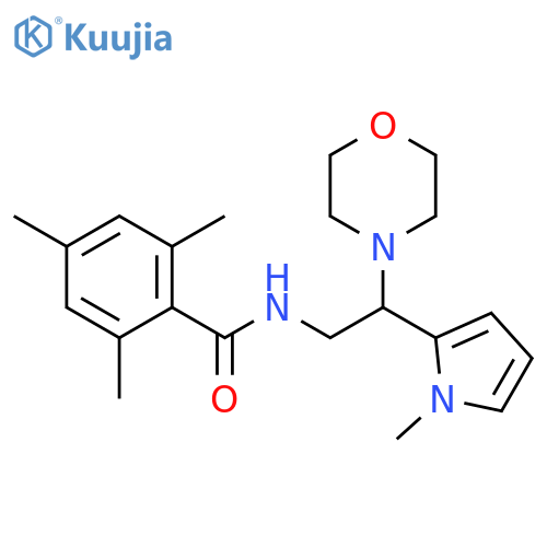 2,4,6-trimethyl-N-2-(1-methyl-1H-pyrrol-2-yl)-2-(morpholin-4-yl)ethylbenzamide structure