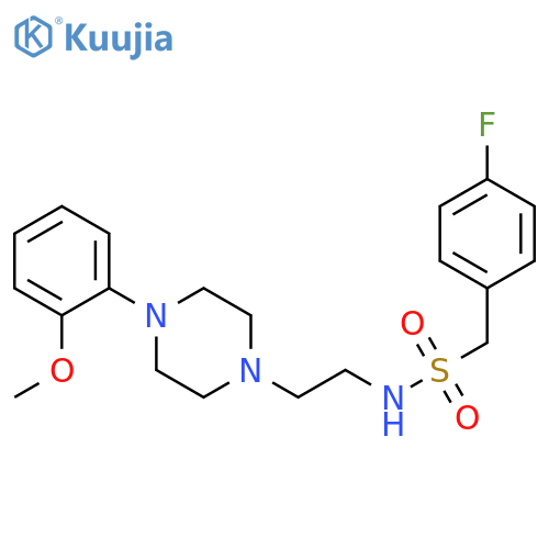 1-(4-fluorophenyl)-N-{2-[4-(2-methoxyphenyl)piperazin-1-yl]ethyl}methanesulfonamide structure