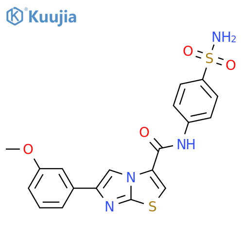 6-(3-methoxyphenyl)-N-(4-sulfamoylphenyl)imidazo[2,1-b][1,3]thiazole-3-carboxamide structure