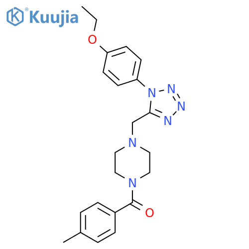 1-{[1-(4-ethoxyphenyl)-1H-1,2,3,4-tetrazol-5-yl]methyl}-4-(4-methylbenzoyl)piperazine structure
