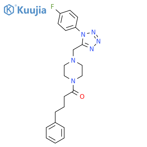 1-(4-{1-(4-fluorophenyl)-1H-1,2,3,4-tetrazol-5-ylmethyl}piperazin-1-yl)-4-phenylbutan-1-one structure