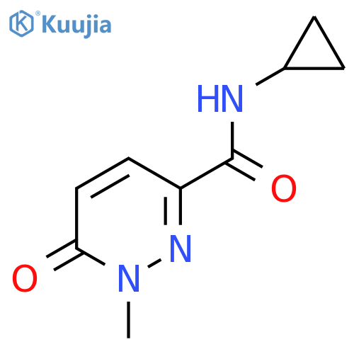N-cyclopropyl-1-methyl-6-oxo-1,6-dihydropyridazine-3-carboxamide structure
