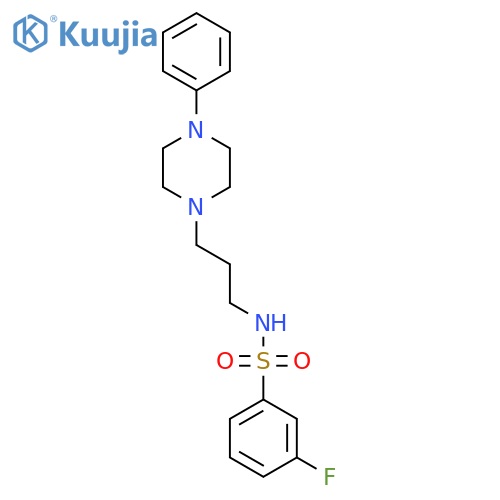 3-fluoro-N-[3-(4-phenylpiperazin-1-yl)propyl]benzene-1-sulfonamide structure