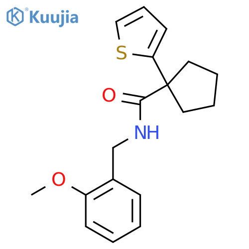 N-[(2-methoxyphenyl)methyl]-1-(thiophen-2-yl)cyclopentane-1-carboxamide structure