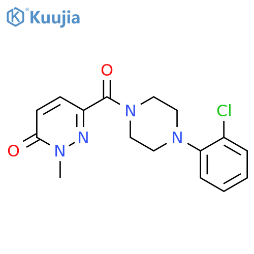 6-[4-(2-chlorophenyl)piperazine-1-carbonyl]-2-methyl-2,3-dihydropyridazin-3-one structure