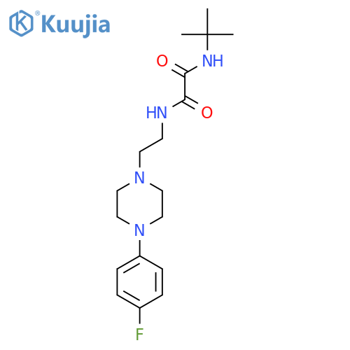 N-tert-butyl-N'-{2-[4-(4-fluorophenyl)piperazin-1-yl]ethyl}ethanediamide structure