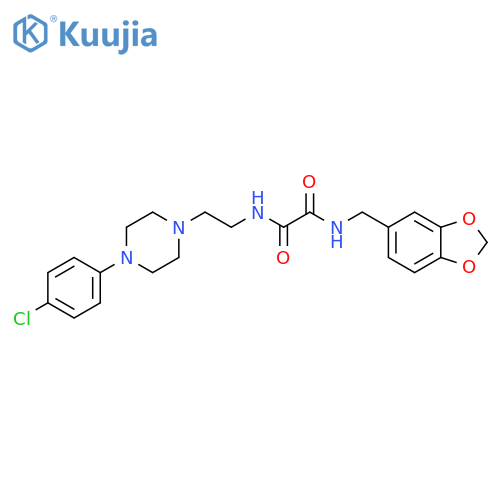 N-[(2H-1,3-benzodioxol-5-yl)methyl]-N'-{2-[4-(4-chlorophenyl)piperazin-1-yl]ethyl}ethanediamide structure