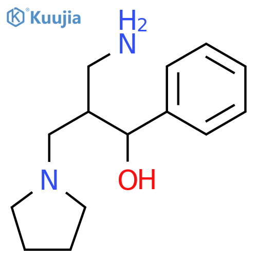 3-amino-1-phenyl-2-(pyrrolidin-1-ylmethyl)propan-1-ol structure