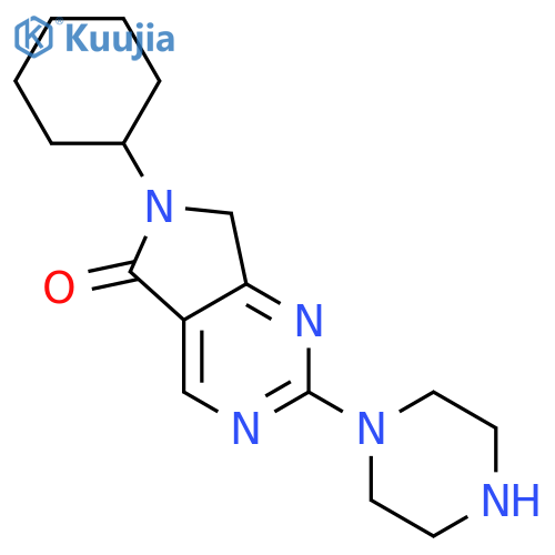 5H-Pyrrolo[3,4-d]pyrimidin-5-one, 6-cyclohexyl-6,7-dihydro-2-(1-piperazinyl)- structure