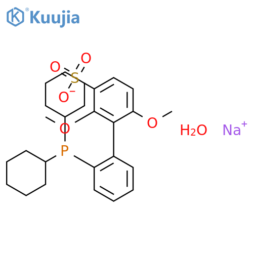 Sodium 2’-Dicyclohexylphosphino-2,6-dimethoxy-1,1’-biphenyl-3-sulfonate Hydrate structure