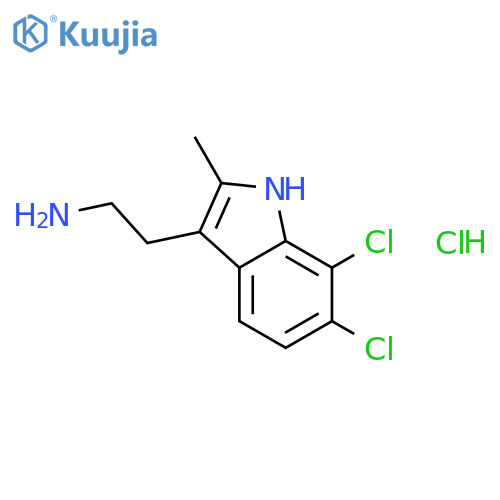 2-(6,7-Cichloro-2-methyl-1H-indol-3-yl)ethanamine Hydrochloride structure