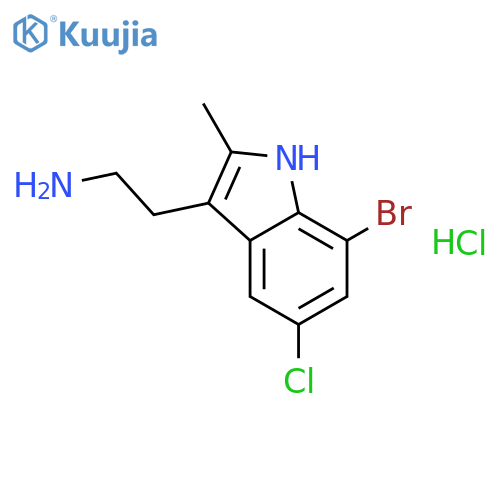 2-(7-Bromo-5-chloro-2-methyl-1H-indol-3-yl)ethylamine Hydrochloride structure