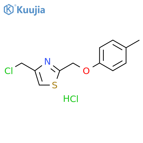 4-(chloromethyl)-2-(4-methylphenoxy)methyl-1,3-thiazole hydrochloride structure