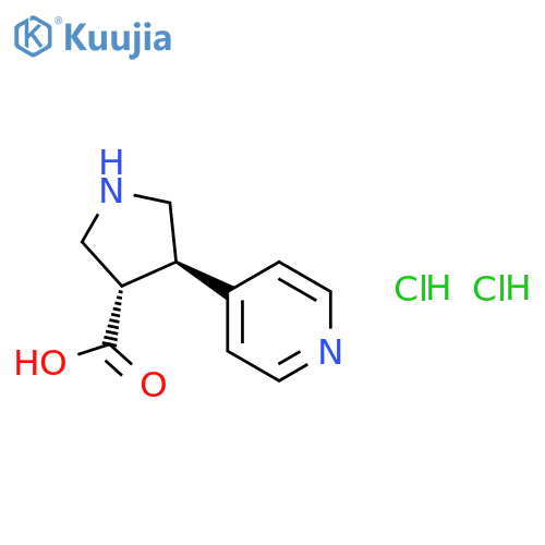 (+/-)-trans-4-(4-Pyridinyl)pyrrolidine-3-carboxylic Acid Dihydrochloride structure