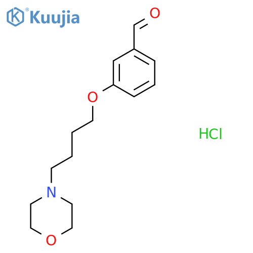 3-4-(morpholin-4-yl)butoxybenzaldehyde hydrochloride structure