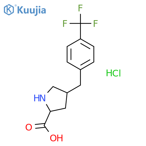 (2S,4R)-4-(4-(Trifluoromethyl)benzyl)pyrrolidine-2-carboxylic acid hydrochloride structure