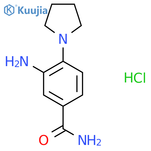 3-Amino-4-(pyrrolidin-1-yl)benzamide hydrochloride structure