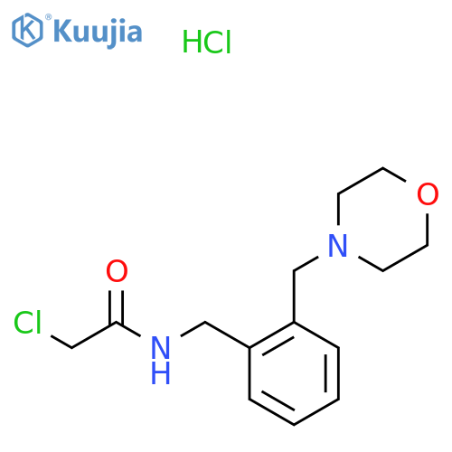 2-chloro-N-[[2-(morpholinomethyl)phenyl]methyl]acetamide;hydrochloride structure