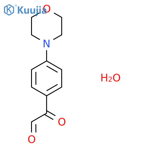 4-Morpholinophenylglyoxal hydrate structure