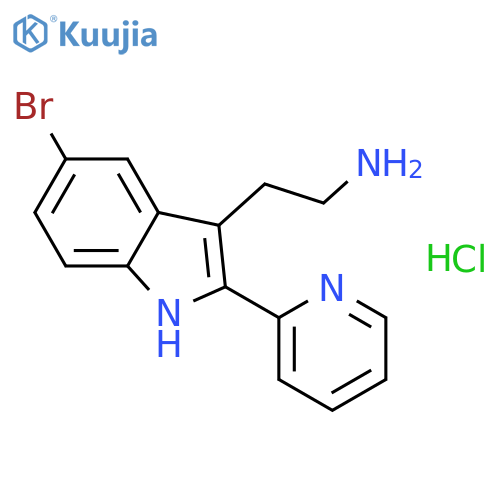 2-(5-Bromo-2-(pyridin-2-yl)-1H-indol-3-yl)ethanamine hydrochloride structure