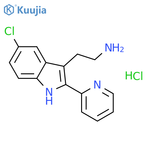 2-(5-Chloro-2-pyridin-2-YL-1H-indol-3-YL)-ethylamine monohydrochloride structure