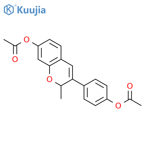 2H-1-Benzopyran-7-ol,3-[4-(acetyloxy)phenyl]-2-methyl-, 7-acetate structure