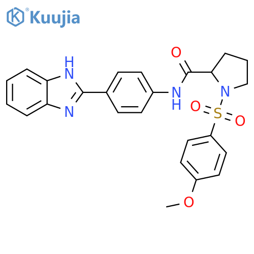 N-[4-(1H-1,3-benzodiazol-2-yl)phenyl]-1-(4-methoxybenzenesulfonyl)pyrrolidine-2-carboxamide structure