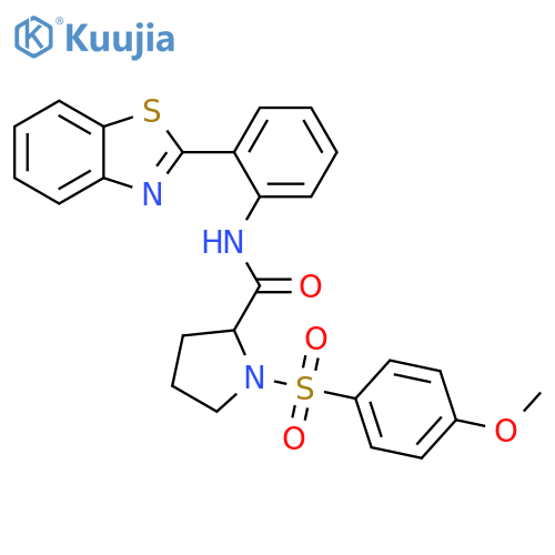 N-[2-(1,3-benzothiazol-2-yl)phenyl]-1-(4-methoxybenzenesulfonyl)pyrrolidine-2-carboxamide structure