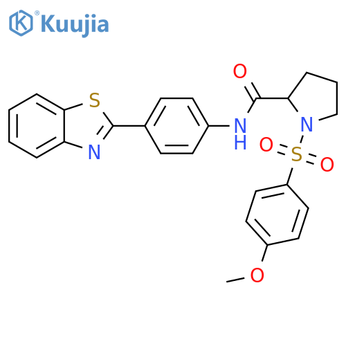 N-[4-(1,3-benzothiazol-2-yl)phenyl]-1-(4-methoxybenzenesulfonyl)pyrrolidine-2-carboxamide structure