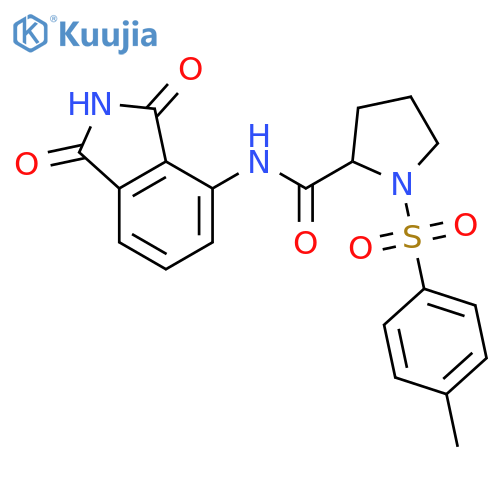 N-(1,3-dioxo-2,3-dihydro-1H-isoindol-4-yl)-1-(4-methylbenzenesulfonyl)pyrrolidine-2-carboxamide structure