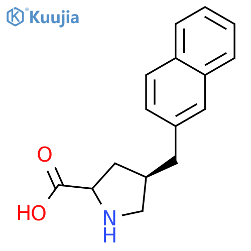 (2S,4R)-4-(naphthalen-2-ylmethyl)pyrrolidine-2-carboxylic acid structure
