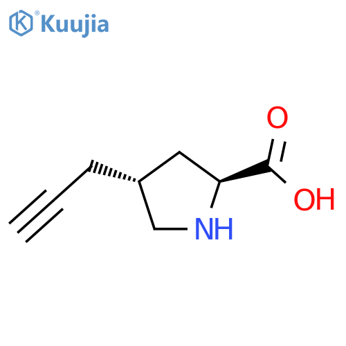 (2S,4R)-4-(Prop-2-ynyl)pyrrolidine-2-carboxylic acid structure