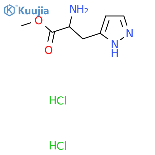 methyl 2-amino-3-(1H-pyrazol-3-yl)propanoate dihydrochloride structure