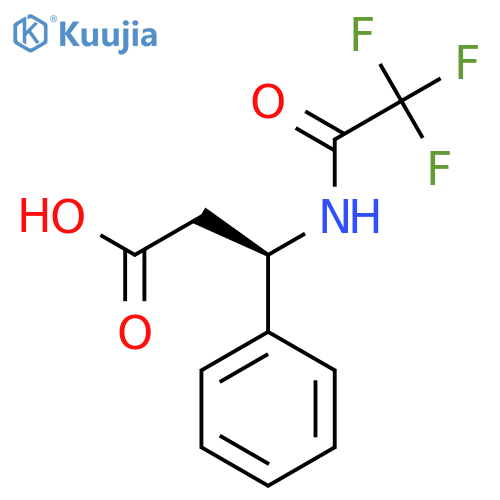(3R)-3-phenyl-3-(trifluoroacetamido)propanoic acid structure