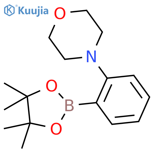 4-2-(tetramethyl-1,3,2-dioxaborolan-2-yl)phenylmorpholine structure