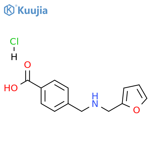 4-{[(2-furylmethyl)amino]methyl}benzoic acid hydrochloride structure