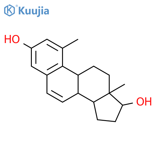 Estra-1,3,5(10),6-tetraene-3,17b-diol, 1-methyl- (6CI,7CI,8CI) structure