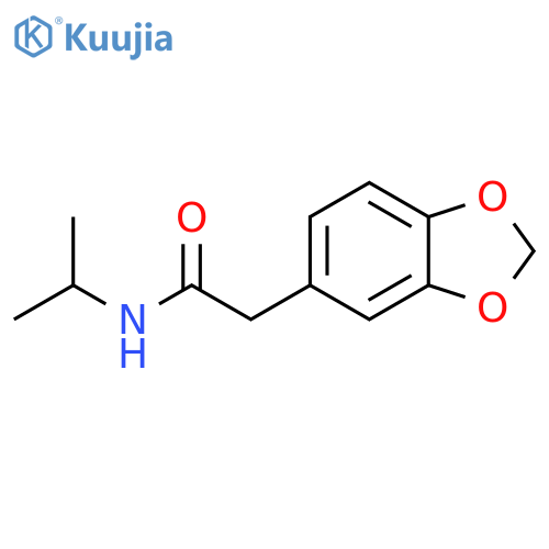 1,3-Benzodioxole-5-acetamide, N-(1-methylethyl)- structure