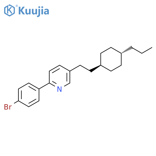 Pyridine, 2-(4-bromophenyl)-5-[2-(4-propylcyclohexyl)ethyl]-, trans- (9CI) structure