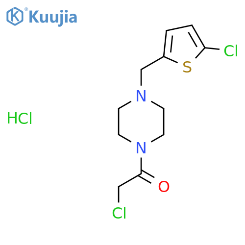 2-Chloro-1-{4-(5-chlorothiophen-2-yl)methylpiperazin-1-yl}ethan-1-one Hydrochloride structure