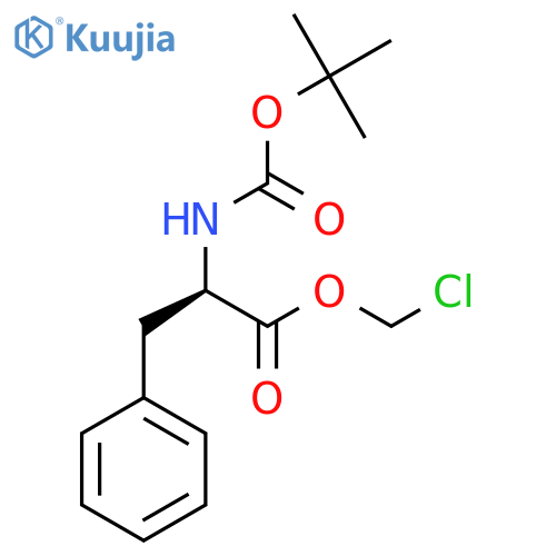 Chloromethyl (2R)-2-{[(tert-butoxy)carbonyl]amino}-3-phenylpropanoate structure