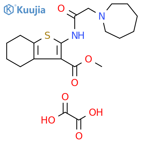 methyl 2-[2-(azepan-1-yl)acetamido]-4,5,6,7-tetrahydro-1-benzothiophene-3-carboxylate; oxalic acid structure