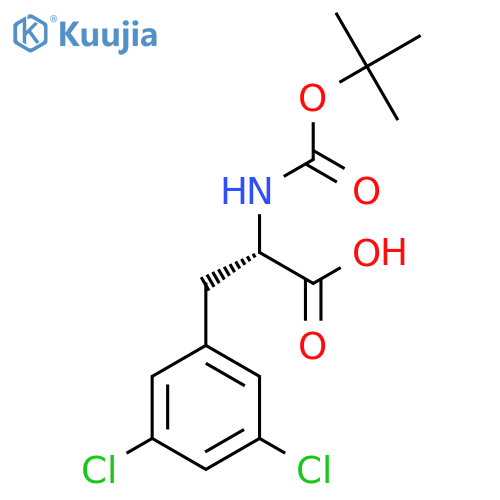 (2S)-3-(3,5-Dichlorophenyl)-2-[(tert-butoxy)carbonylamino]propanoic acid structure