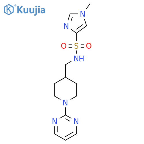 1-methyl-N-{[1-(pyrimidin-2-yl)piperidin-4-yl]methyl}-1H-imidazole-4-sulfonamide structure