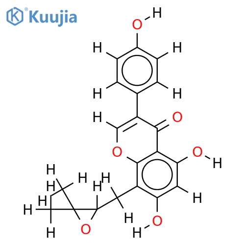 (+/-)-5,7,4'-trihydroxy-8-(2",3"-epoxyisopentyl)isoflavone structure