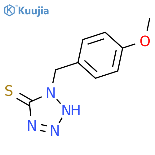 1-(4-Methoxyphenyl)methyl-1H-1,2,3,4-tetrazole-5-thiol structure