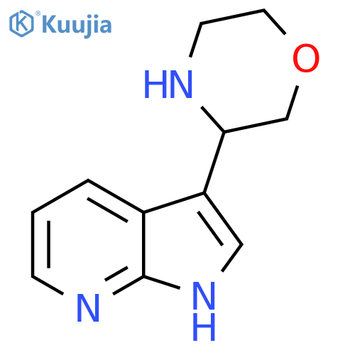 3-{1H-pyrrolo2,3-bpyridin-3-yl}morpholine structure