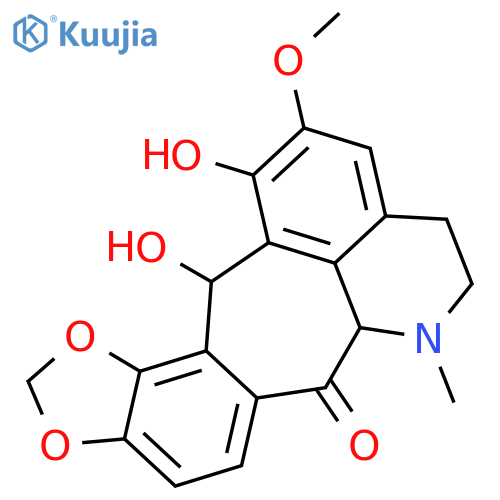1,3-Benzodioxolo[5',4':5,6]cyclohept[1,2,3-ij]isoquinolin-6(7H)-one,6a,8,9,13-tetrahydro-12,13-dihydroxy-11-methoxy-7-methyl- (9CI) structure
