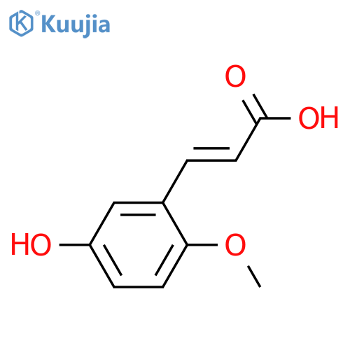 3-(2,5-Dihydroxyphenyl)-2-propenoic acid; 2-Me ether structure